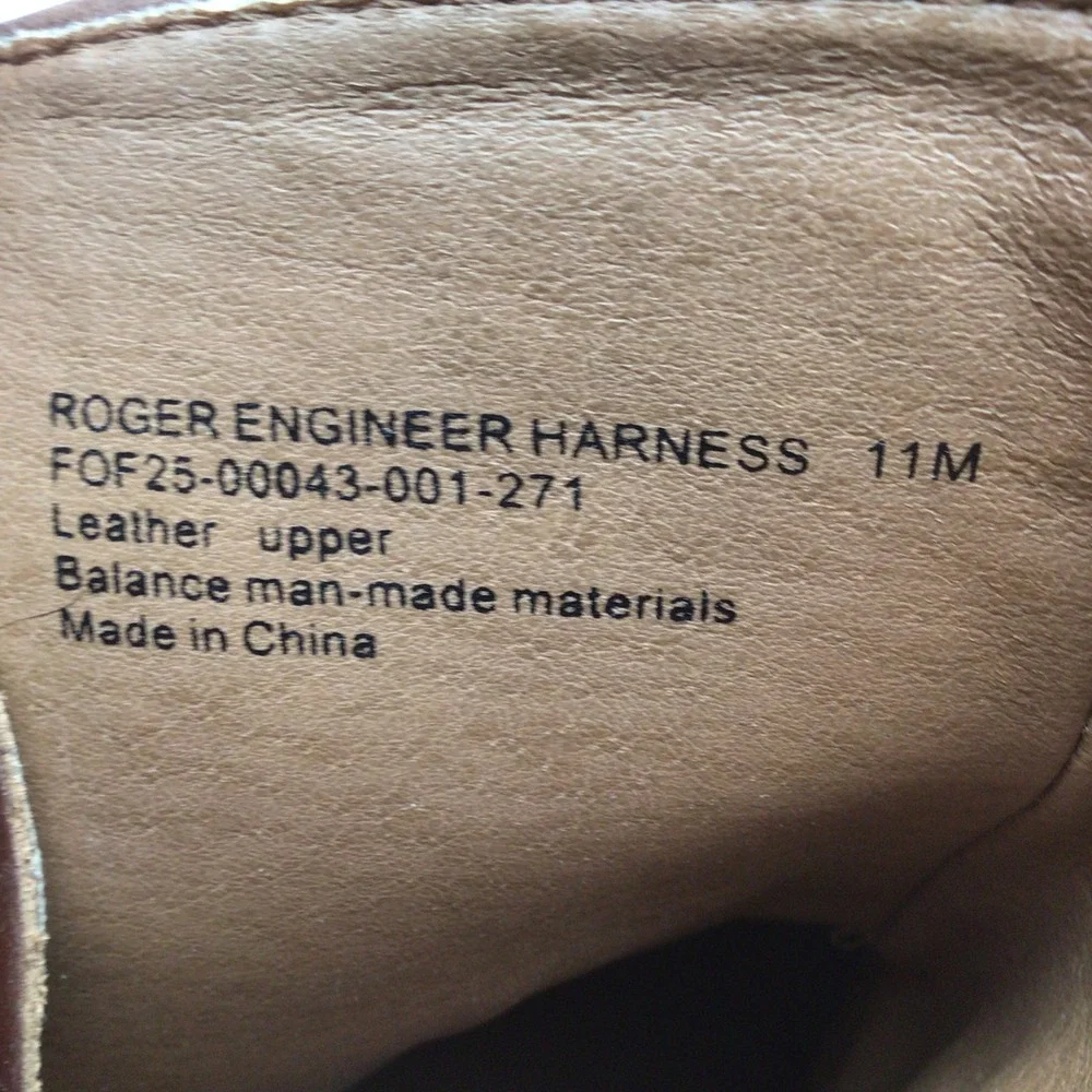 Frye and Co Roger Engineer Harness Leather Boots Whiskey Brown Size 11 M NEW